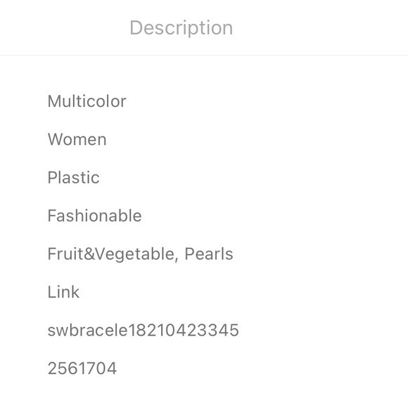 Strawberry Charm Faux Pearl Bracelet Golden Chain - Picture 7 of 7